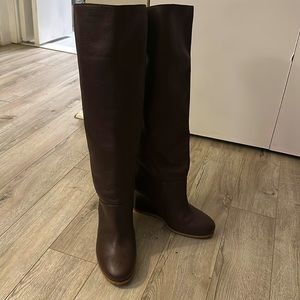 Ugg leather wedge boots